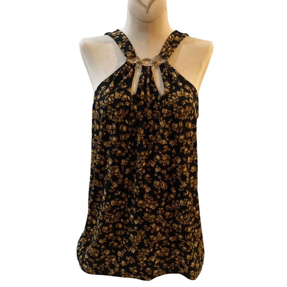 Michael Michael Kors blouse tank grommets floral stretch women’s size